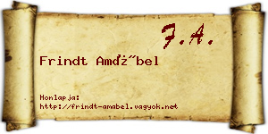 Frindt Amábel névjegykártya